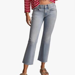 NWT Women's Lucky Brand Mid Rise Kick Crop Jeans - Light Wash. Size 6/28